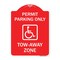Signmission Georgia ADA Handicapped Parking Accessible Permit Parking Only Tow-Away Zone with Sym, RW-1824-23935 A-DES-RW-1824-23935 - alternate 1